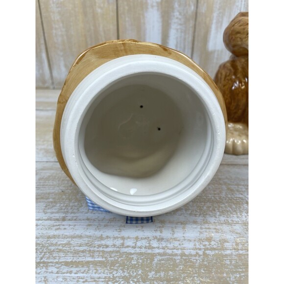 Pier 1 Bunny Rabbit Dolomite/ Ceramic Cookie Jar Canister Spring Easter READ - Picture 6 of 12